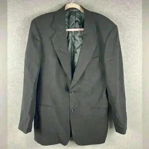 BOSS Hugo Boss Men’s 40L Black Blazer Suit Top Wool Lined Collar Business Sleek